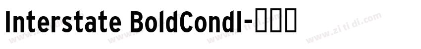 Interstate BoldCondI字体转换